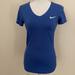 Nike Tops | Nike Dri Fit Women’s V-Neck Top | Color: Blue/White | Size: S