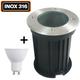 Spot Encastrable de Sol Rond Inox 316 Exterieur IP65 + Ampoule GU10 5W Blanc Neutre 4500K - Blanc