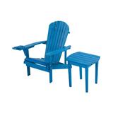 Earth Collection Adirondack Chair with phone and cup holder (1 Chair and 1 End table set)