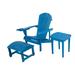 Earth Collection Adirondack Chair with phone and cup holder (Chair, Ottoman and End table set)