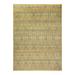 Overton Hand Knotted Wool Vintage Inspired Traditional Mogul Green Area Rug - 9' 2" x 12' 6"