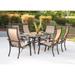 Hanover Manor 7-Piece Dining Set with Six Dining Chairs and a 72 x 38 In. Cast-top Dining Table