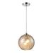 Elk Home Watersphere Chrome With Hammered Glass 1 Light Pendant