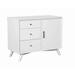 Wooden Accent Cabinet with 3 Drawers and 1 Door, White