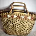 Nine West Other | Bag -Nine West Wicker Summer Bag With Shells | Color: Brown/Tan | Size: Height 4 1/2 Inches Width 6 1/2 Inches