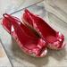 Coach Shoes | Coach Grace Peep Toe Bow Wedge Heels | Color: Pink/Red | Size: 6.5