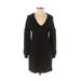 Express Casual Dress - Shift: Black Print Dresses - Women's Size X-Small