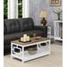 Town Square Coffee Table with Shelf - Convenience Concepts 203282WDFTW