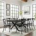 Hayden 9Pc Dining Set W/Camille Chairs Matte Black/ Slate - Table & 8 Chairs - Crosley KF20012SL-MB