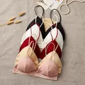 Soutien-gorge dos nu sexy décolleté plongeant en V couleur unie bustier tubulaire sans couture