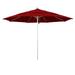 California Umbrella 11' Rd Aluminum Frame, Fiberglass Rib Patio Umbrella, Push Open, Anodized Silver Finish, Sunbrella Fabric