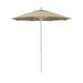 California Umbrella 7.5' Rd.. Aluminum Frame, Fiberglass Rib Patio Umbrella, Push Open, White Finish, Sunbrella Fabric