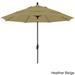 California Umbrella 11' Rd. Alum/Fiberglass Rib Patio Umb,Crank Lift/Collar Tilt, Dbl Wind Vent, Black Finish, Sunbrella Fabric