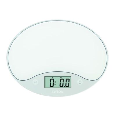 Taylor White Digital Kitchen Scale 11 lb.