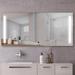 Vanity Art 60" LED Lighted Illuminated Bathroom Vanity Wall Mirror with Rock Switch, Horizontal Rectangle White Mirrors - Clear