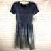 Lularoe Dresses | Lularoe Elegant Amelia Dress Navy Silver Foil S | Color: Blue/Silver | Size: S