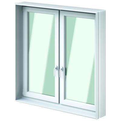 ACO Therm 3.0 Leibungskellerfenster Standard zweiflügelig für Fertigteilwerk mit 3-fach WSG, 24 cm, 150x150 cm