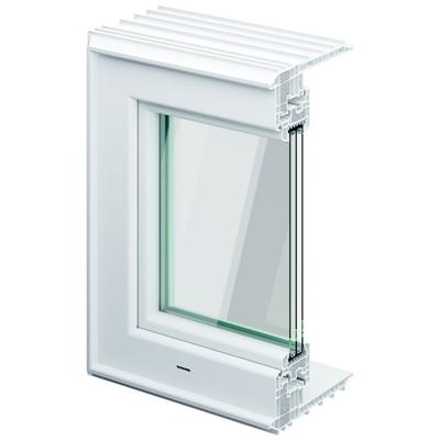 ACO Therm 3.0 Leibungskellerfenster passivhaustauglich mit 3-fach WSG, Anschlag links, 125x100 cm,24 cm