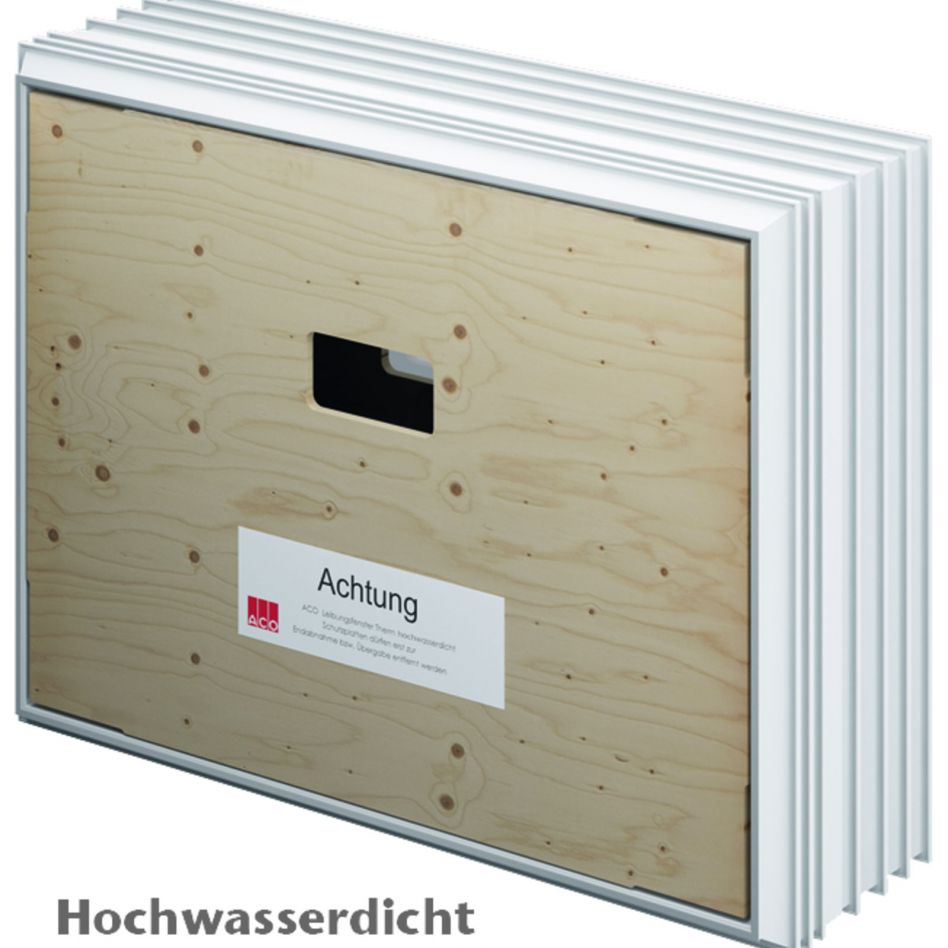 ACO Therm 3.0 Leibungskellerfenster Hochwasserdicht mit 3-fach WSG, Anschlag links, 100x75 cm,25 cm Image