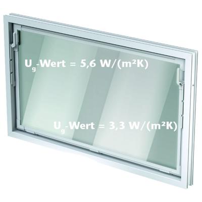 ACO Nebenraumfenster Kippfenster Einfachglas ESG, Einfachglas Isolierglas, 50x50 cm