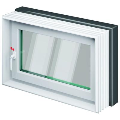 ACO Therm 3.0 Leibungskellerfenster HDW-S plus - Sanierung Hochwasserdicht mit 3-fach WSG, Anschlag links, 100x62,5 cm,ab 35 cm