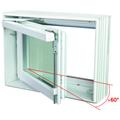 ACO Therm 1.2 Zuluft-Drehflügel für Kellerfenster, Anschlag rechts, 100x50 cm