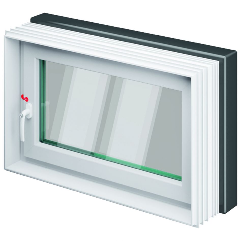 ACO Therm 3.0 Leibungskellerfenster HWD-S plus - Sanierung Hochwasserdicht mit 3-fach WSG, Anschlag rechts, 100x100 cm,ab 24 cm Image