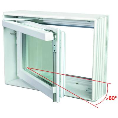 ACO Therm 1.2 Zuluft-Drehflügel für Kellerfenster, Anschlag rechts, 100x100 cm