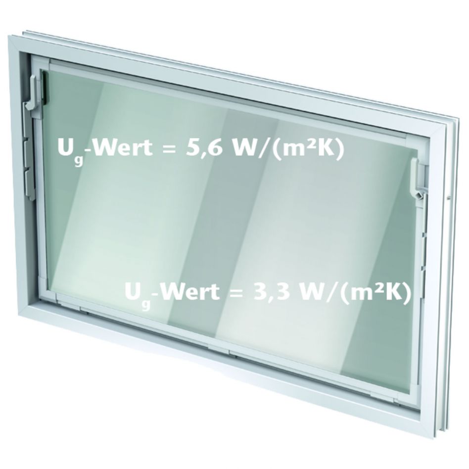 ACO Nebenraumfenster Kippfenster Einfachglas ESG, Einfachglas Isolierglas, 100x100 cm Image