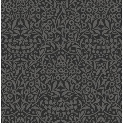 NuWallpaper Charcoal Darcy Peel & Stick Wallpaper - 20.5-in x 216-in