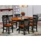 East West Furniture Dining Set Includes an Oval Dining Room Table and Kitchen Chairs, Black & Cherry(Pieces Option)