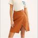 Free People Skirts | Free People Leather Wrap Midi Skirt | Color: Tan | Size: 26