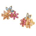 Kate Spade Jewelry | Kate Spade First Bloom Cluster Flower Earrings | Color: Gold/Orange | Size: Os