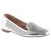 J. Crew Shoes | J. Crew Cleo Perforated Mirror Metallic Loafers | Color: Silver | Size: 6.5