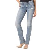 Silver Jeans Women's Suki High Rise Baby Boot Jean (Size 26-33) Light Rinse, Cotton,Elastine