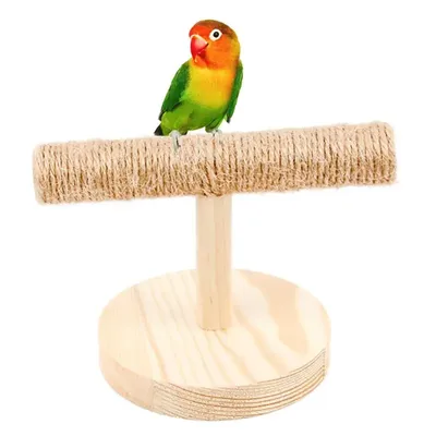 Perchoir de table en bois pour perroquet jouet pour oiseaux exercice d'entraînement griffes en