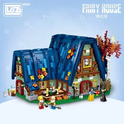 LOZ-Mini maison elfe de rue pour adultes modèle de nuit petites particules jouets assemblés