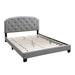 Red Barrel Studio® Jaquavien Tufted Low Profile Platform Bed Upholstered/Polyester in Gray | 46 H x 54 W x 77 D in | Wayfair