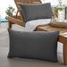 Birch Lane™ Almeda Outdoor Rectangular Pillow Cover & Insert Polyester/Polyfill blend in Gray | 16 H x 26 W x 6 D in | Wayfair