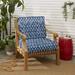 Bungalow Rose Kaaya Outdoor Seat/Back Cushion Polyester in Blue | 5 H x 23.5 W x 23 D in | Wayfair D8661A0A34A14B0F99B9B9D9DBE68059
