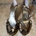 Coach Shoes | Coach Womens Leather Pump Heels Sandal Size 11 B | Color: Gold | Size: 11