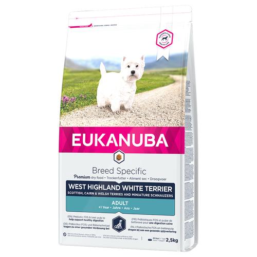3x 2,5kg Adult Breed Specific West Highland White Terrier Eukanuba Hundefutter trocken