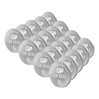 GP Batteries 20er-Pack Lithium Knopfzelle CR2032, 3 V