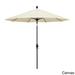 California Umbrella 9' Rd. Aluminum/Fiberglass Rib Market Umb, Deluxe Crank Lift/Collar Tilt, Black Finish, Pacifica Fabric