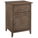 LYKE Home Gray 1 Drawer /1 Door Nightstand