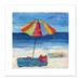 Bright Beach Umbrella I - Blue