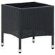 vidaXL Gartentisch Schwarz 40x40x45 cm Poly Rattan