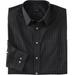 Men's Big & Tall KS Signature Wrinkle-Free Long-Sleeve Dress Shirt by KS Signature in Black Stripe (Size 24 37/8)