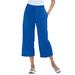 Plus Size Women's Sport Knit Capri Pant by Woman Within in Bright Cobalt (Size S)