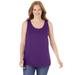 Plus Size Women's Scoopneck Tank by Woman Within in Radiant Purple (Size 1X) Top